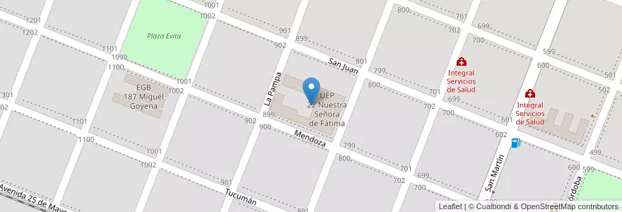 Mapa de ubicacion de UEP 22 Nuestra Señora de Fátima en 阿根廷, Chaco, Departamento Quitilipi, Municipio De Quitilipi, Quitilipi.