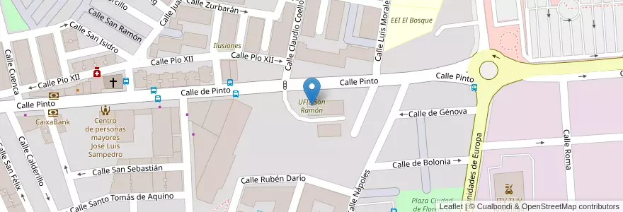 Mapa de ubicacion de UFIL San Ramón en Spain, Community Of Madrid, Community Of Madrid, Área Metropolitana De Madrid Y Corredor Del Henares, Parla.