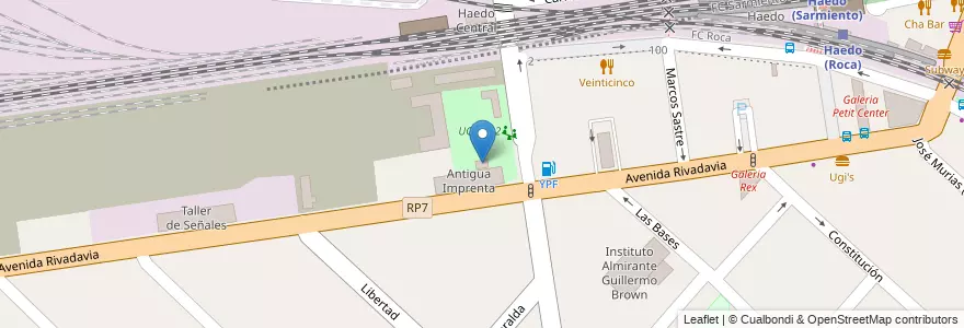 Mapa de ubicacion de UGC N°2 en Argentinië, Buenos Aires, Partido De Morón, Haedo.