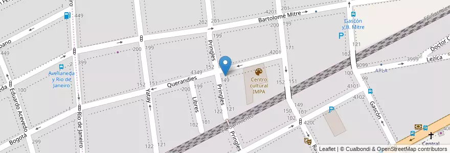 Mapa de ubicacion de UGEE 02 Bachillerato Popular de Adultos y Adolescentes IMPA, Almagro en Argentina, Autonomous City Of Buenos Aires, Comuna 5, Autonomous City Of Buenos Aires.