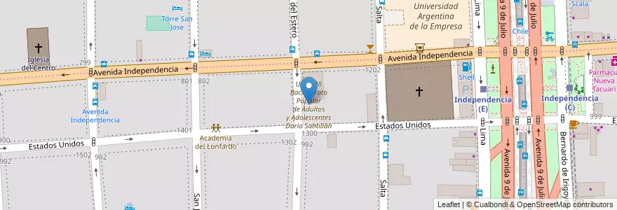 Mapa de ubicacion de UGEE 08 Bachillerato Popular de Adultos y Adolescentes Darío Santillán, Constitucion en Аргентина, Буэнос-Айрес, Comuna 1, Буэнос-Айрес.
