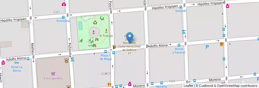 Mapa de ubicacion de UGEE 14 Bachillerato Popular de Jóvenes y Adultos Vientos del Pueblo, Balvanera en آرژانتین, Ciudad Autónoma De Buenos Aires, Comuna 3, Buenos Aires.
