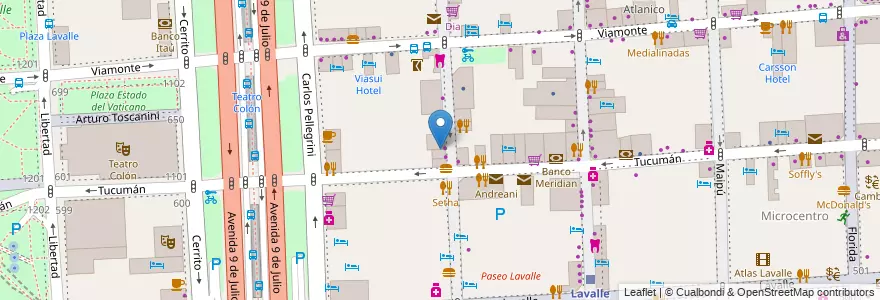 Mapa de ubicacion de Ugi`s, San Nicolas en 아르헨티나, Ciudad Autónoma De Buenos Aires, Comuna 1, 부에노스아이레스.