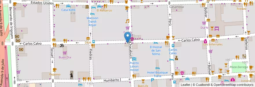 Mapa de ubicacion de Ugi's, San Telmo en Argentine, Ciudad Autónoma De Buenos Aires, Comuna 1, Buenos Aires.