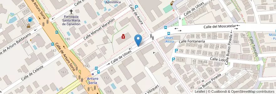 Mapa de ubicacion de ULISES, CALLE, DE,S/N en Espanha, Comunidade De Madrid, Comunidade De Madrid, Área Metropolitana De Madrid Y Corredor Del Henares, Madrid.