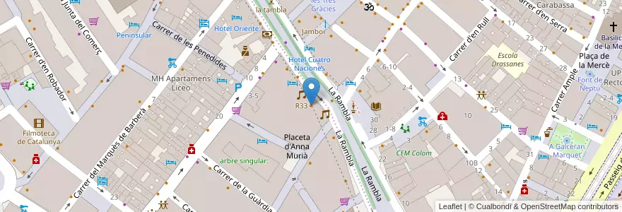 Mapa de ubicacion de Ultramarinos Santa Monica en اسپانیا, Catalunya, Barcelona, Barcelonès, Barcelona.