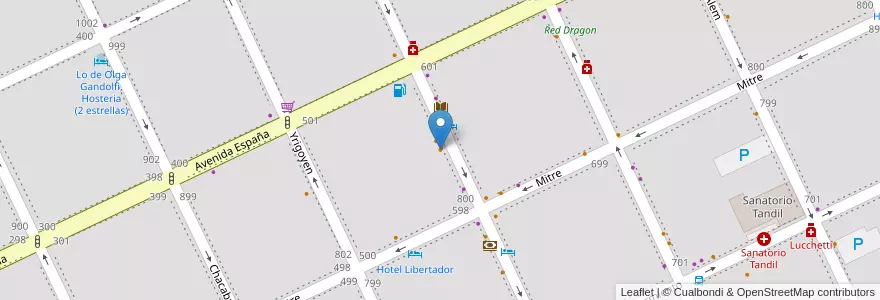Mapa de ubicacion de Uma Bar en アルゼンチン, ブエノスアイレス州, Partido De Tandil, Tandil.