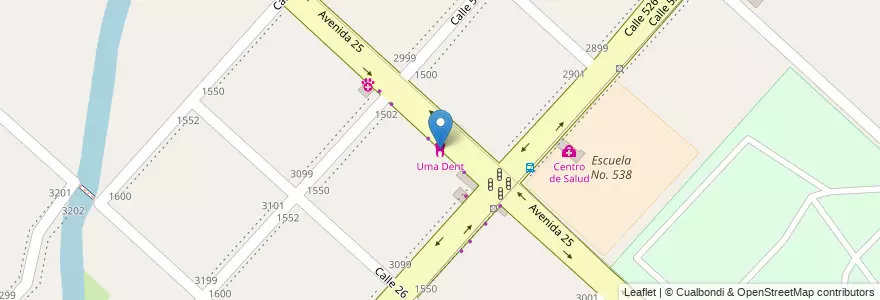 Mapa de ubicacion de Uma Dent, Tolosa en Argentinië, Buenos Aires, Partido De La Plata, Tolosa.