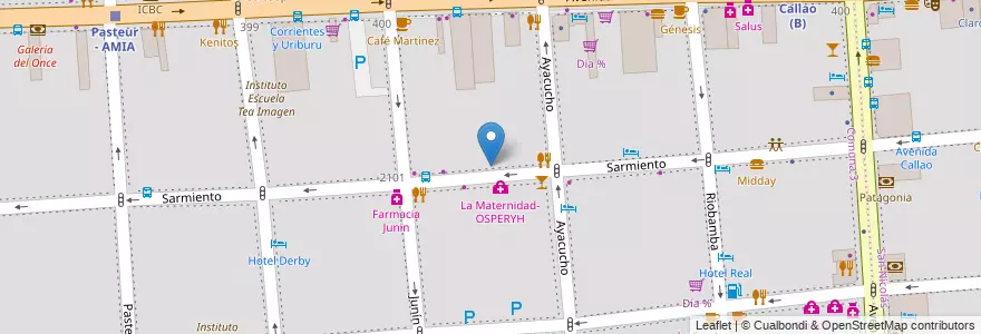 Mapa de ubicacion de UMET - Universidad Metropolitana para la Educación y el Trabajo, Balvanera en Argentinien, Ciudad Autónoma De Buenos Aires, Comuna 3, Buenos Aires.