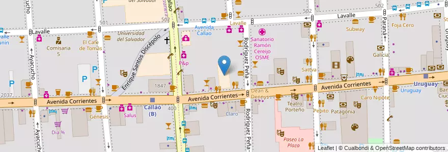 Mapa de ubicacion de UMSA - Universidad del Museo Social Argentino, San Nicolas en Arjantin, Ciudad Autónoma De Buenos Aires, Buenos Aires.