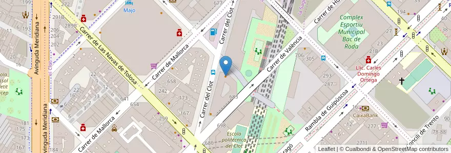 Mapa de ubicacion de Un Dos Tres en Испания, Каталония, Барселона, Барселонес, Барселона.