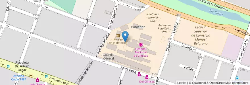 Mapa de ubicacion de UNAPA Clinicas UNC en Argentina, Córdoba, Departamento Capital, Pedanía Capital, Cordoba, Municipio De Córdoba.