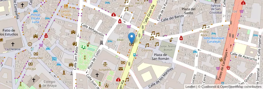 Mapa de ubicacion de Unicaja en İspanya, Castilla Y León, Salamanca, Campo De Salamanca, Salamanca.