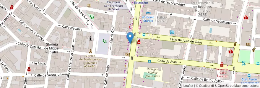 Mapa de ubicacion de Unicaja Banco en إسبانيا, منطقة مدريد, منطقة مدريد, Área Metropolitana De Madrid Y Corredor Del Henares, مدريد.