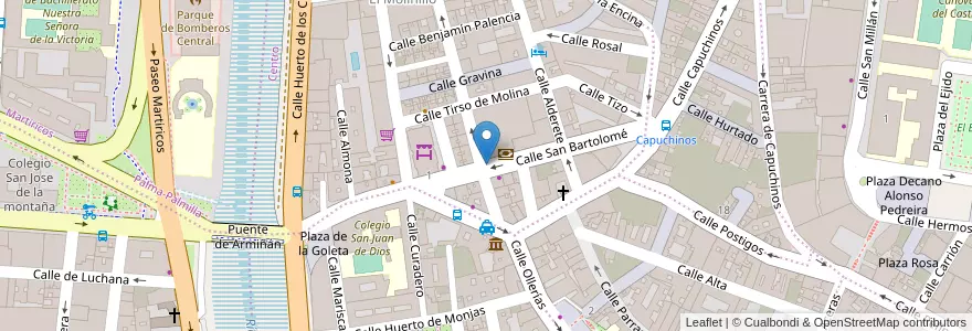 Mapa de ubicacion de Unicaja Banco en Espagne, Andalousie, Malaga, Málaga-Costa Del Sol, Málaga.