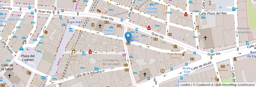 Mapa de ubicacion de Unicaja Banco en Испания, Мадрид, Мадрид, Área Metropolitana De Madrid Y Corredor Del Henares, Мадрид.