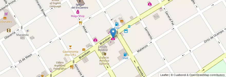 Mapa de ubicacion de Unidad Coronaria en Argentina, Buenos Aires, Partido De Quilmes, Quilmes.