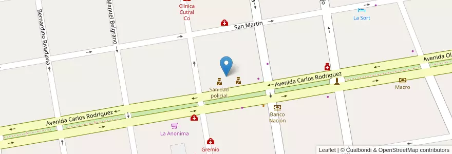 Mapa de ubicacion de Unidad de detención 21 en アルゼンチン, チリ, ネウケン州, Departamento Confluencia, Municipio De Cutral Có, Cutral Có.