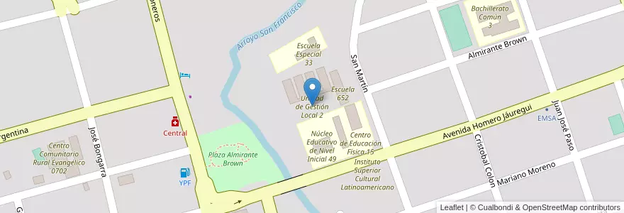 Mapa de ubicacion de Unidad de Gestión Local 2 en 阿根廷, Misiones, Departamento General Manuel Belgrano, Municipio De Comandante Andresito, Comandante Andresito.