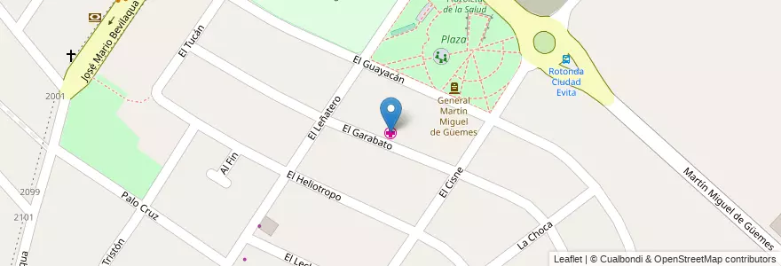 Mapa de ubicacion de Unidad de Salud Puerto Argentino en Аргентина, Буэнос-Айрес, Partido De La Matanza, Ciudad Evita.