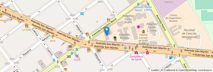 Mapa de ubicacion de Unidad docente hospitalaria, Agronomia en Argentine, Ciudad Autónoma De Buenos Aires, Buenos Aires, Comuna 11.