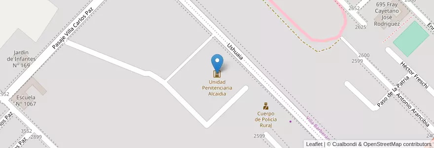 Mapa de ubicacion de Unidad Penitenciaria Alcaidia en Argentina, Chaco, Departamento San Fernando, Resistencia, Resistencia.