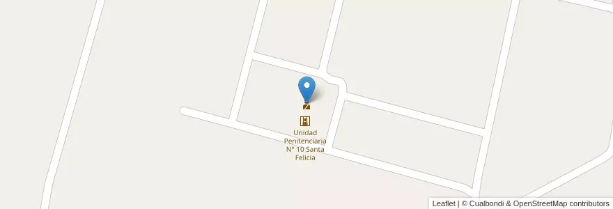Mapa de ubicacion de Unidad Penitenciaria Nº 10 Santa Felicia, Santa Fe en 阿根廷, Santa Fe, Departamento Vera, Municipio De Vera.