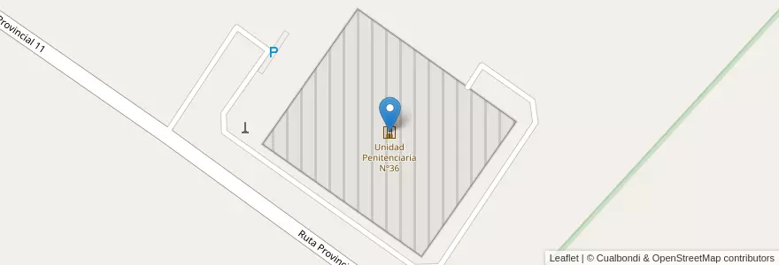 Mapa de ubicacion de Unidad Penitenciaria Nº36 en Argentinië, Buenos Aires, Partido De Magdalena.