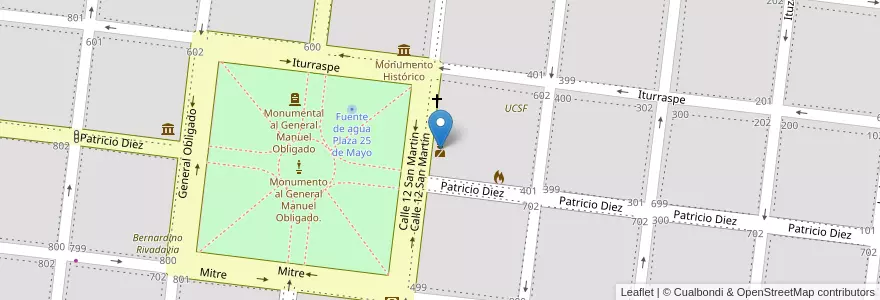Mapa de ubicacion de Unidad Regional IX en Argentinië, Santa Fe, Departamento General Obligado, Municipio De Reconquista, Reconquista.