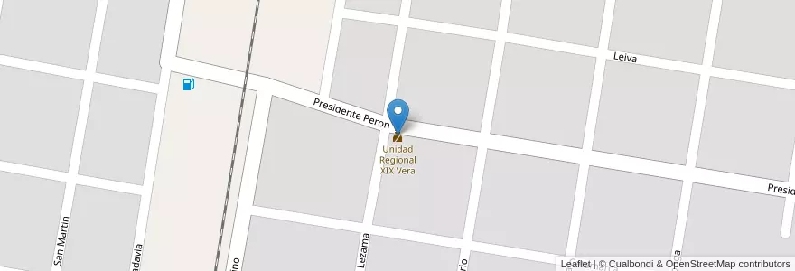 Mapa de ubicacion de Unidad Regional XIX Vera en Argentina, Santa Fe, Departamento Vera, Municipio De Vera, Vera.