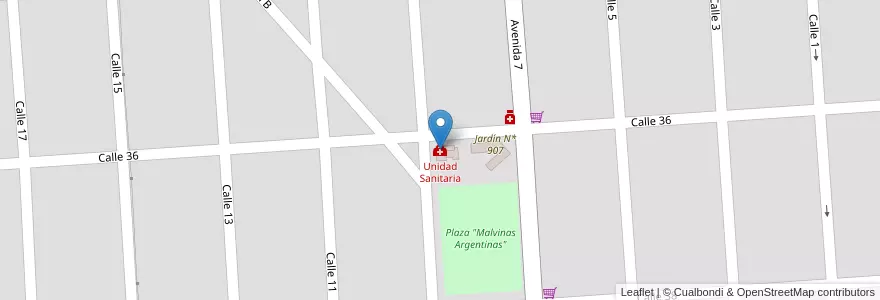 Mapa de ubicacion de Unidad Sanitaria en 阿根廷, 布宜诺斯艾利斯省, Partido De La Costa, Las Toninas.