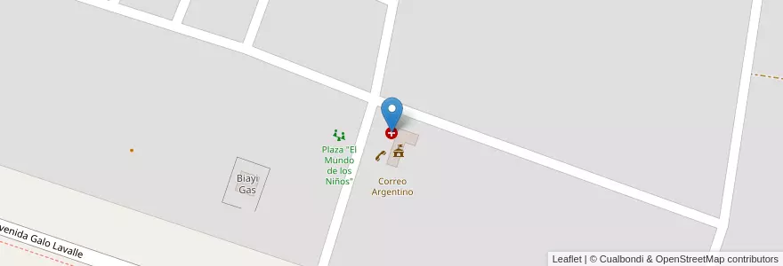 Mapa de ubicacion de Unidad Sanitaria en アルゼンチン, ブエノスアイレス州, Partido De General Lavalle.