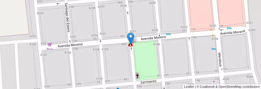 Mapa de ubicacion de Unidad Sanitaria en Argentina, Buenos Aires, Partido De La Costa, Costa Azul.