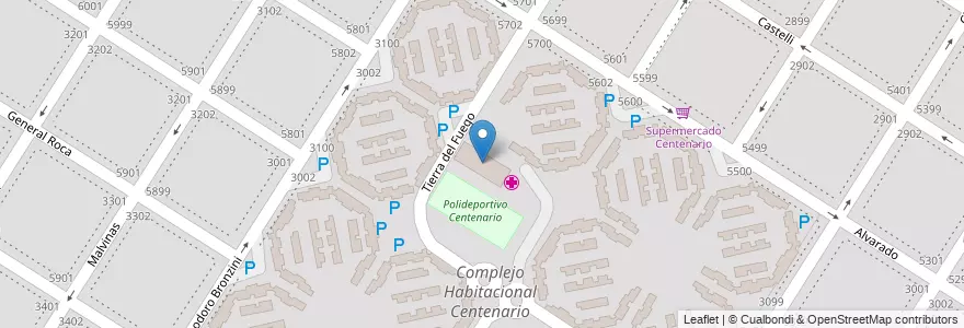 Mapa de ubicacion de Unidad Sanitaria Centenario en الأرجنتين, بوينس آيرس, Partido De General Pueyrredón, مار ديل بلاتا.