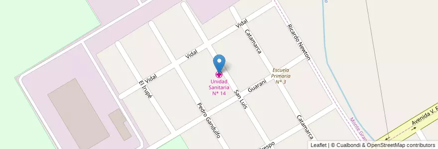 Mapa de ubicacion de Unidad Sanitaria N* 14 en Argentina, Provincia Di Buenos Aires, Partido De Esteban Echeverría, El Jagüel.