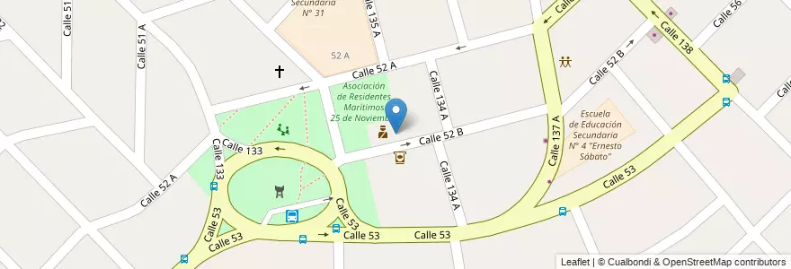 Mapa de ubicacion de Unidad Sanitaria N° 36 en الأرجنتين, بوينس آيرس, Partido De Berazategui, Hudson.