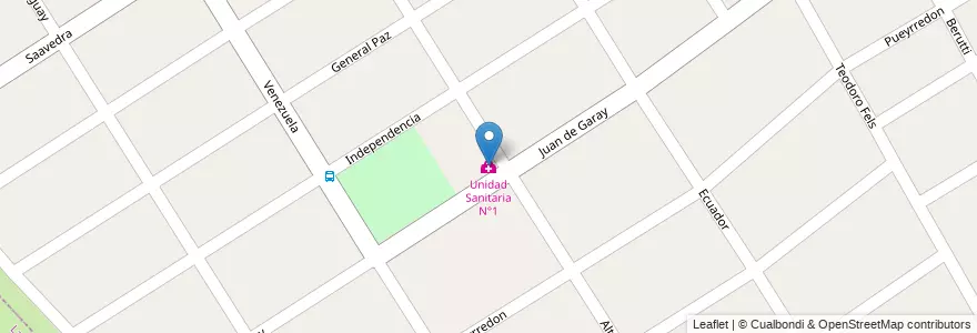 Mapa de ubicacion de Unidad Sanitaria N°1 en Arjantin, Buenos Aires, Partido De Ezeiza, Ezeiza.
