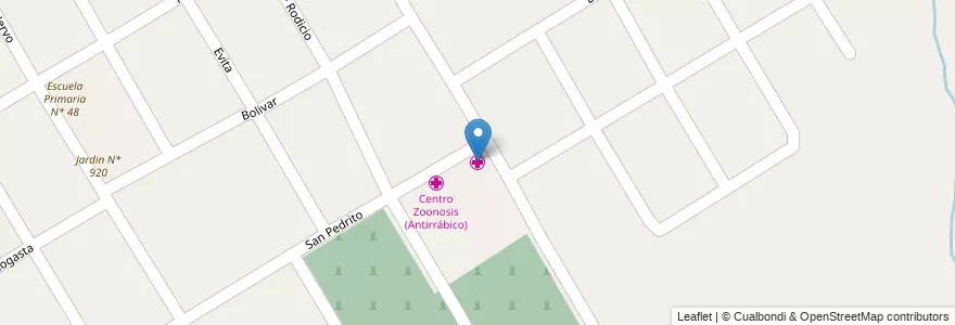 Mapa de ubicacion de Unidad Sanitaria N°8 en Argentinië, Buenos Aires, Partido De Esteban Echeverría, Monte Grande.