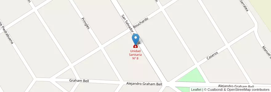Mapa de ubicacion de Unidad Sanitaria Nº 8 en Аргентина, Буэнос-Айрес, Partido De Ezeiza, Carlos Spegazzini.