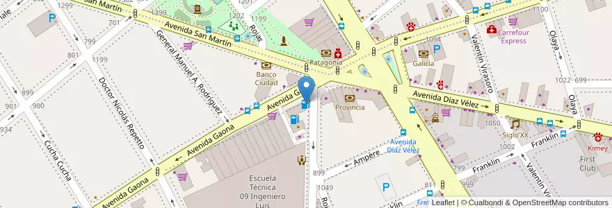 Mapa de ubicacion de Unidad Servicial Caballito, Caballito en Arjantin, Ciudad Autónoma De Buenos Aires, Buenos Aires, Comuna 6.