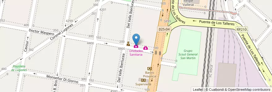 Mapa de ubicacion de Unidades Sanitaria en 阿根廷, 布宜诺斯艾利斯省, Partido De Lanús, Remedios De Escalada.