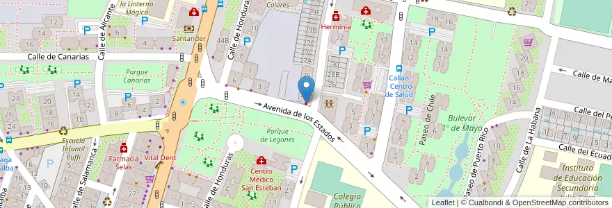 Mapa de ubicacion de Unidental en Испания, Мадрид, Мадрид, Área Metropolitana De Madrid Y Corredor Del Henares, Fuenlabrada.