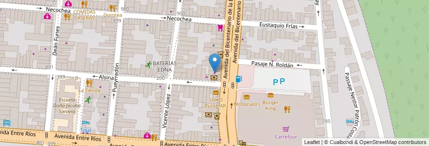 Mapa de ubicacion de Uniformes Ocana en 아르헨티나, Salta, Capital, Municipio De Salta, Salta.