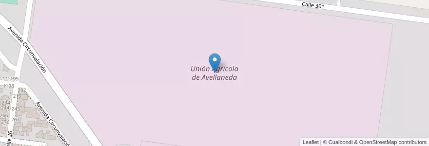 Mapa de ubicacion de Unión Agrícola de Avellaneda en 아르헨티나, Santa Fe, Departamento General Obligado, Municipio De Avellaneda.