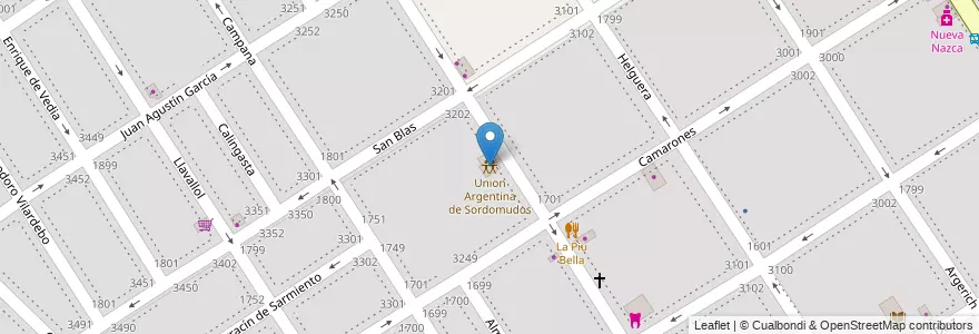 Mapa de ubicacion de Union Argentina de Sordomudos, Villa Santa Rita en アルゼンチン, Ciudad Autónoma De Buenos Aires, ブエノスアイレス, Comuna 11.
