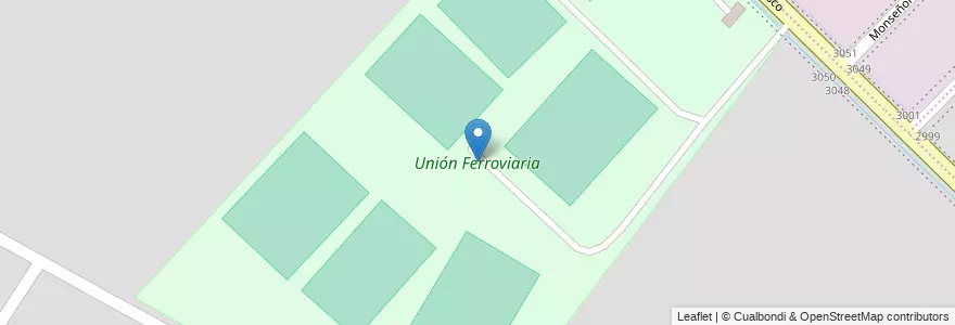 Mapa de ubicacion de Unión Ferroviaria en Argentina, Buenos Aires, Partido De Bahía Blanca, Bahía Blanca.