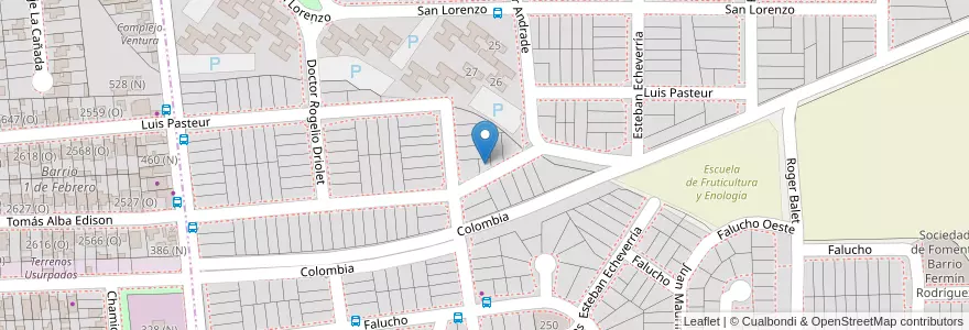 Mapa de ubicacion de Unión Vecinal Barrio Santa Rosa en Argentine, San Juan, Chili, Capital.