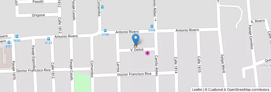 Mapa de ubicacion de Union Vecinal Julio A. Roca en Argentina, Santa Fe, Departamento Rosario, Municipio De Rosario, Rosario.