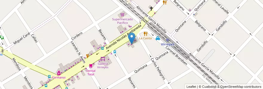 Mapa de ubicacion de Unishop en Argentinien, Provinz Buenos Aires, Partido De San Fernando, Victoria.