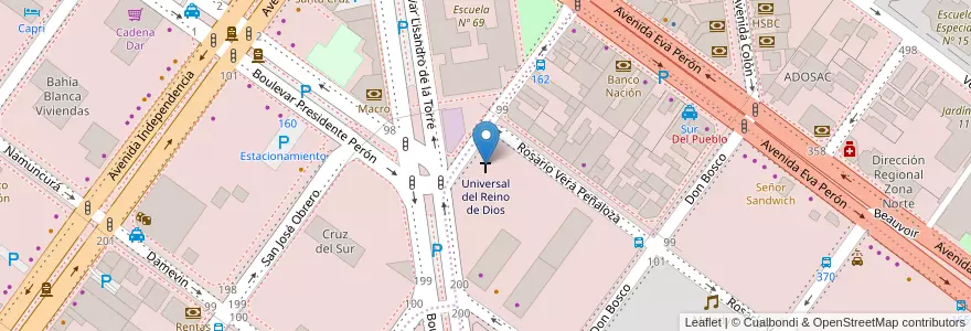 Mapa de ubicacion de Universal del Reino de Dios en Аргентина, Санта-Крус, Чили, Mercado De La Ciudad, Deseado, Caleta Olivia.